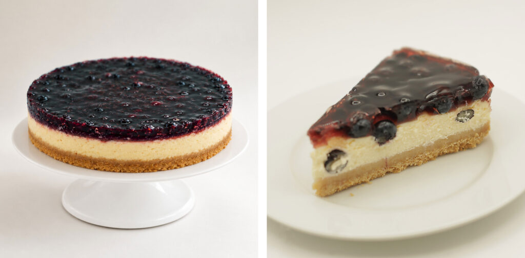 New York Cheese Cake mit Heidelbeeren